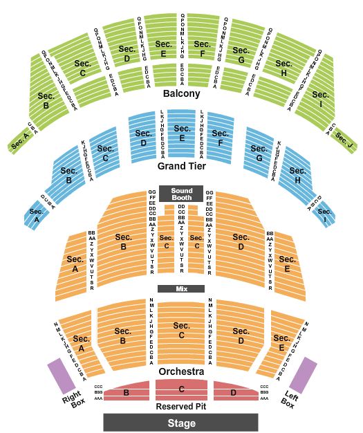 Altria Theater Mamma Mia! Seating Chart